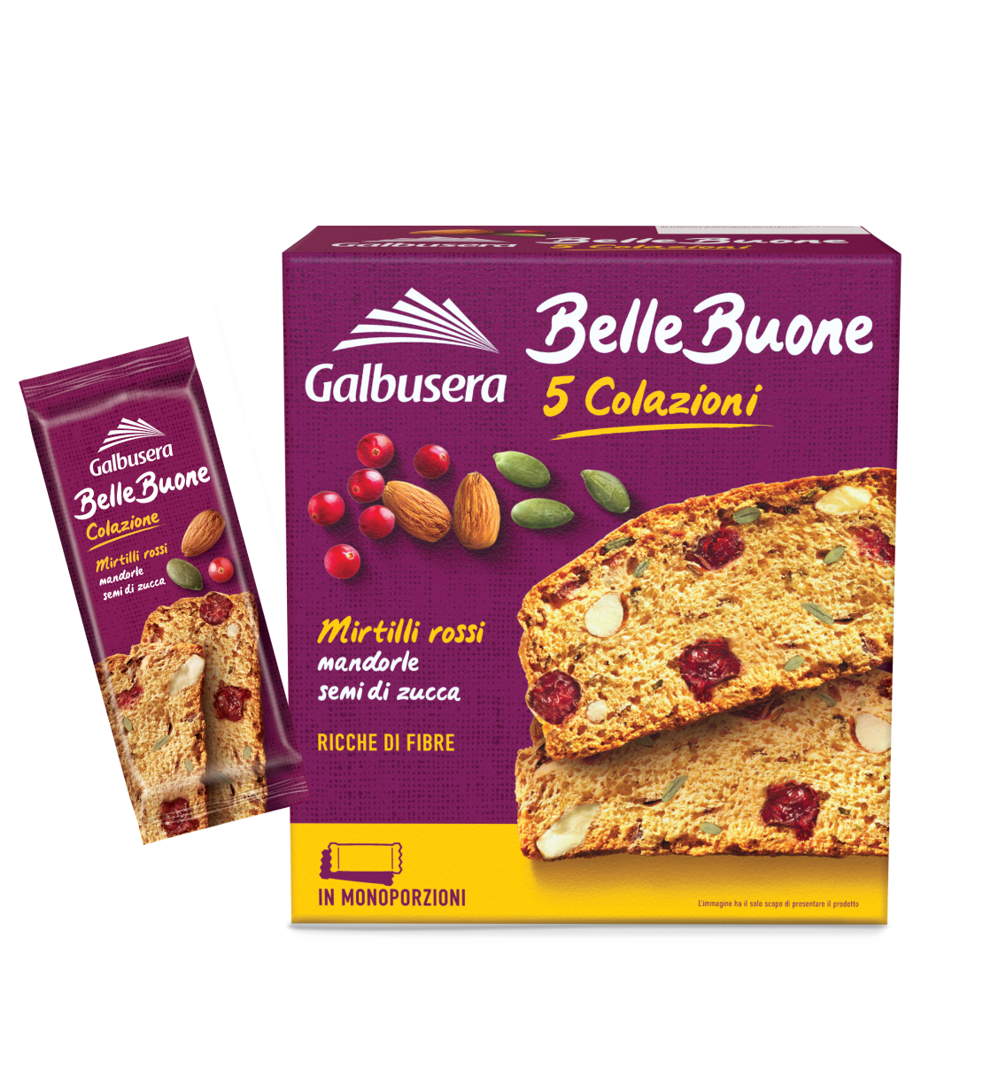Galbusera BelleBuone Fette Mirtilli Rossi 200gr x5pz