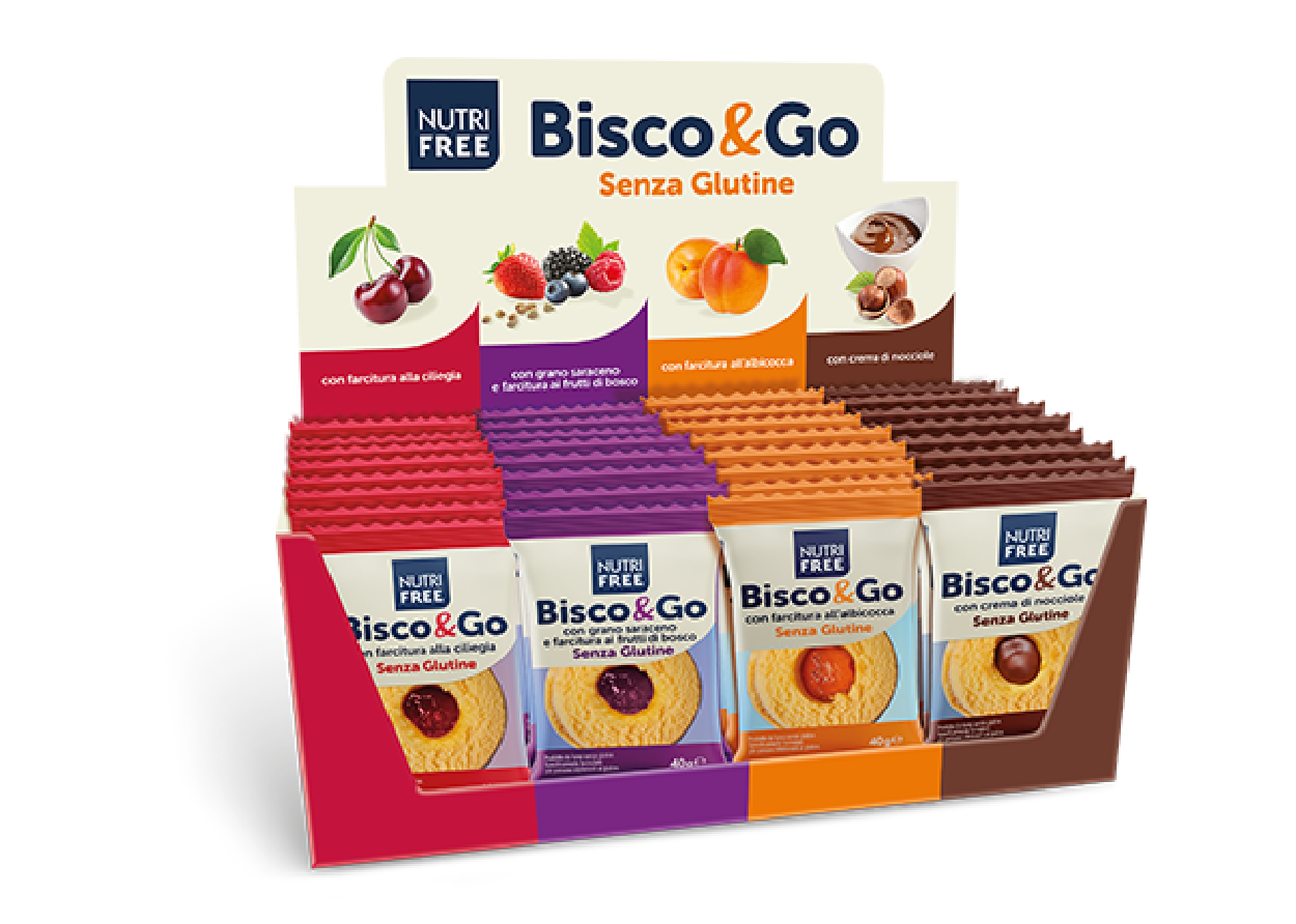 Bisco&Go Kit 4Gusti 32Pz in Expo Nutri Free